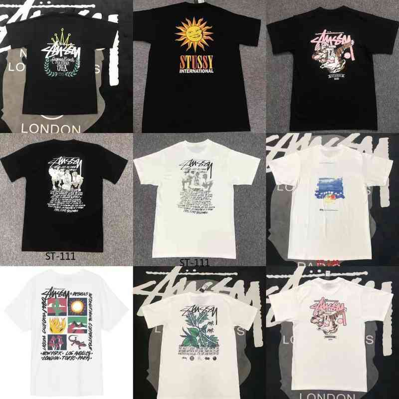 

2022 Designer Luxury Stuss Stusy Trendy Short New Strawberry Dice Men And Women Loose Casual Couple Large Cotton T-shirt European Size, 00