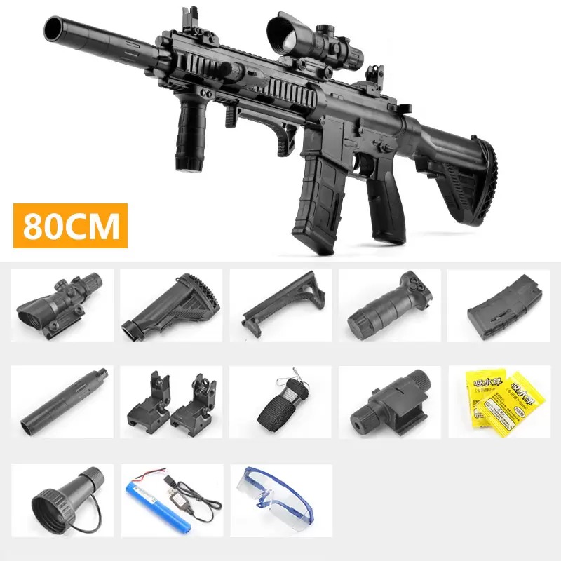 

M416 Electric Automatic Rifle Water Bullet Bomb Gel Sniper Toy Gun Blaster Pistol Plastic Model For Boys Kids Adults Shooting Gift