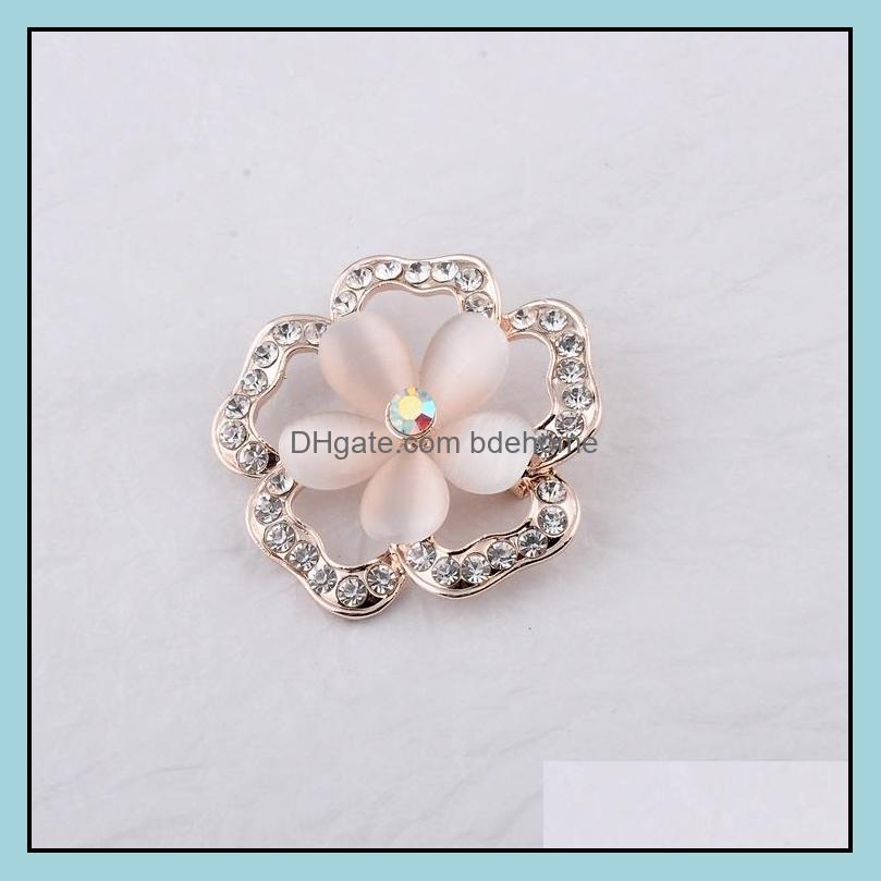 Broches Broches Bijoux Cr Nouvelle Opale Broche Fleur Broches Mode Féminine Creative Vêtements Accessoires Fabricants En Gros Drop Delivery 202