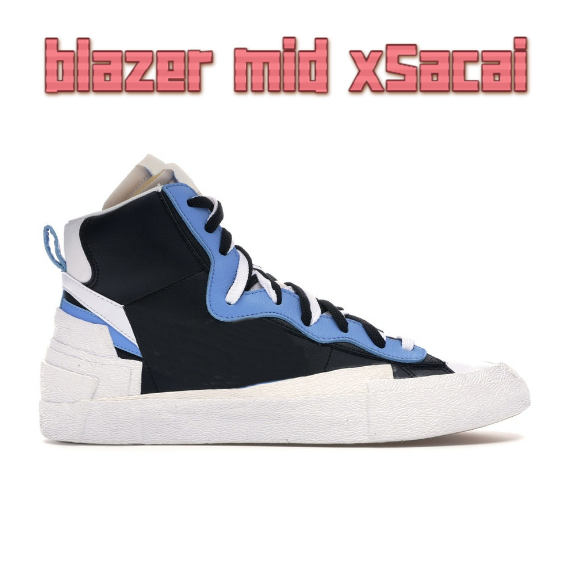 

2022 New blazer mid xSacai basketball Shoes men women Sneaker white black grey Snow Beach Legend Blue outdoor mens designer sneakers trainers US 5.5-11, White grey