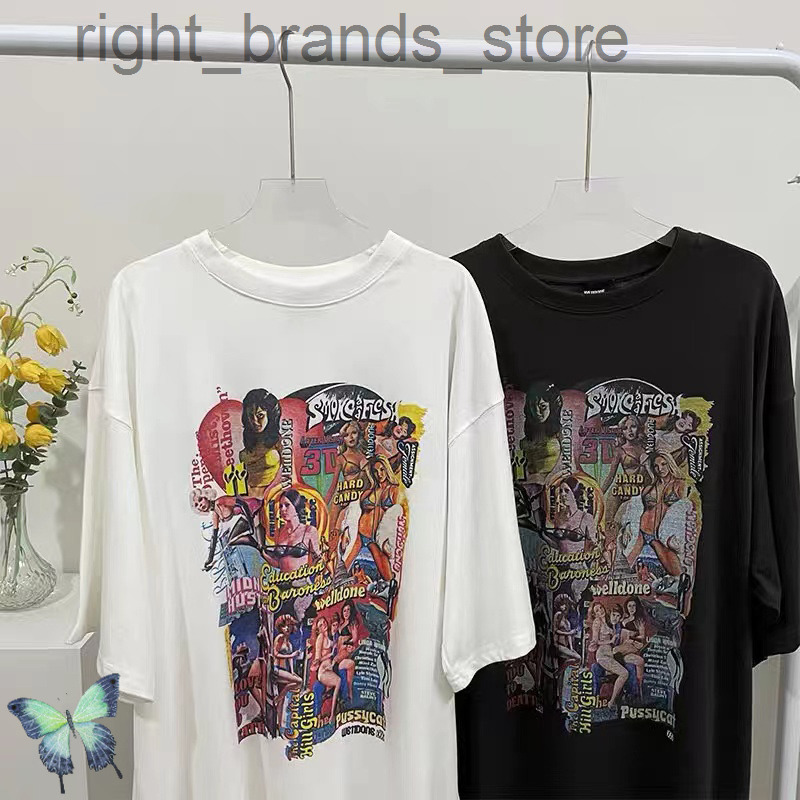 

Men' Women T-Shirts WE11DONE T Shirt Poster Oil Painting Graffiti Printing Welldone Tshirt Z0307, 2060ju