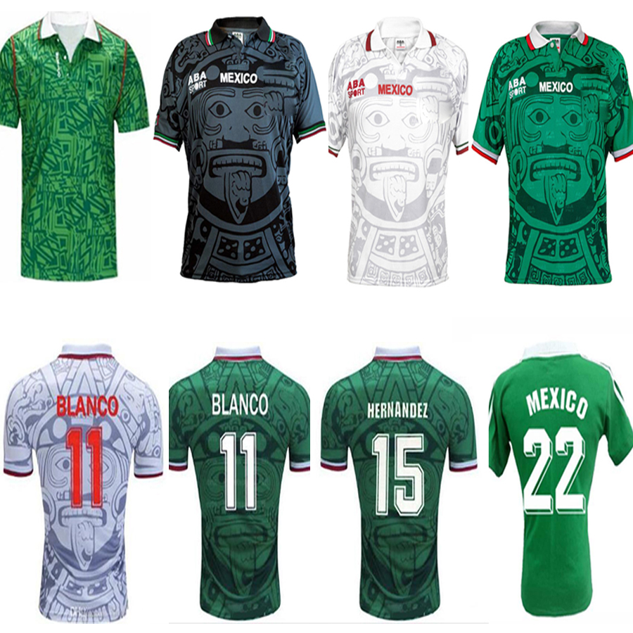 

Mexico Retro Soccer Jerseys 1970 1994 1995 1996 1997 1998 2006 2010 vintage football shirt goalkeeper Uniform 70 94 95 96 97 98 06 10 BLANCO H.SANCHEZ HERNANDEZ Maillot, Green