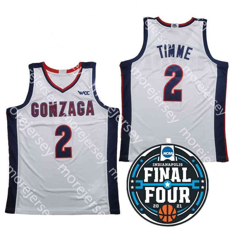 

2021 Finals Four NCAA College Basketball Jersey Gonzaga 2 Drew Timme 1 Jalen Suggs Corey Kispert Size S-3XL, Gonzaga 2 drew timme white