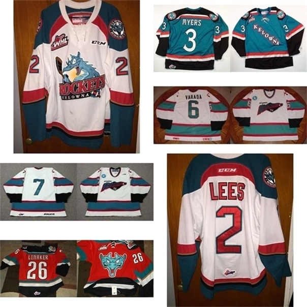 

C26 Nik1 New Mens Womens Kids WHL Kelowna Hockey 3 Tyler Myers 2 Jesse Lees 6 Vaclav Varada 7 Nobr Ice Hockey Jerseys Goalit Cut