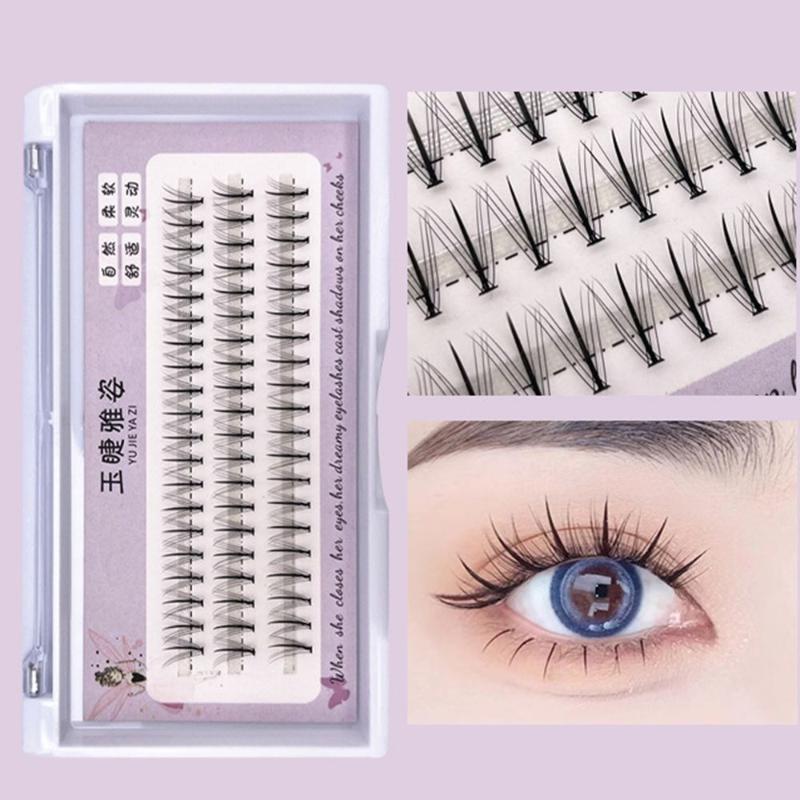 Fausses cils boîtes c en forme de curling fée de curmènes moelleux fous de cils femmes cluster individuel naturel gros yeux lashes extension outi