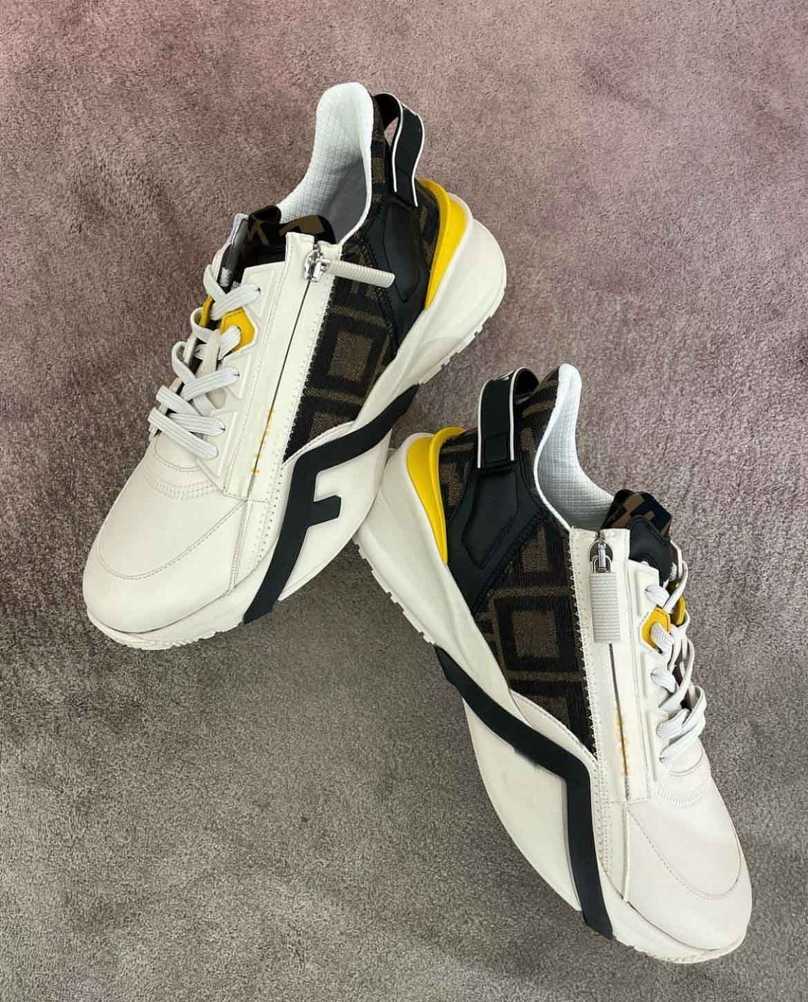

Easywear Sporty Flow Women Sneakers Shoes Men Technical Fabric Zipper Skateboard Comfort & Breath Rubber Runner Sole Outdoor Trainers