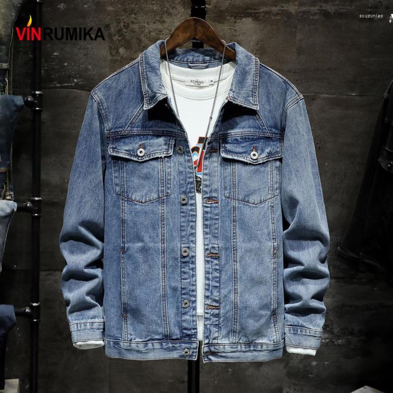 

Men's Jackets Men's Kpop Fashion Trend Autumn Spring Casual Style Cowboy Man Plus Size Denim Cotton Light Blue Coats 5XL 6XL 7XLMen's