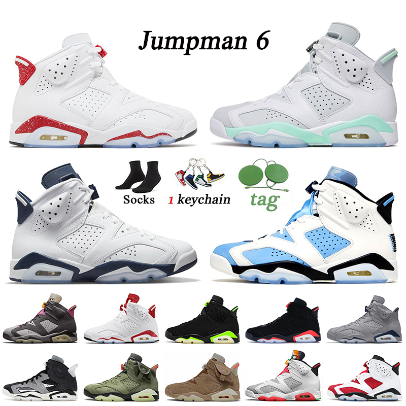 

2022 Fashion Jumpman 6 Basketball Shoes Red Oreo 6s UNC Georgetown Mint Foam Black Infrared Carmine Bordeaux Midnight Navy Tech Chrome Women Mens Trainers Sneakers, D34 floral 36-47