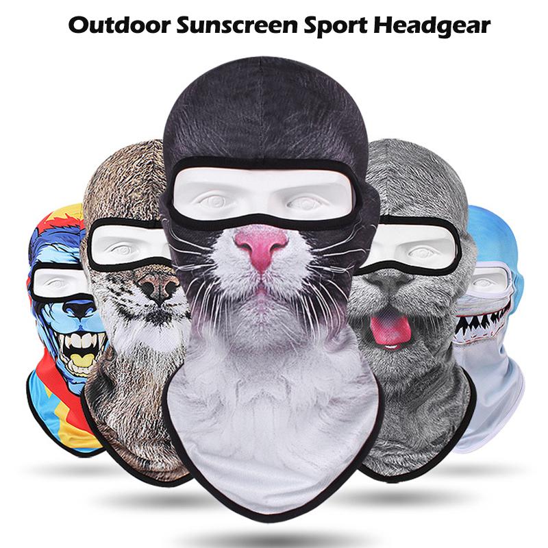 

Bandanas Balaclava Motorcycle Full Face Mask 3D Animal Shape Hat Helmet Liner Windproof Breathable Cap Women Men Sport Headgear