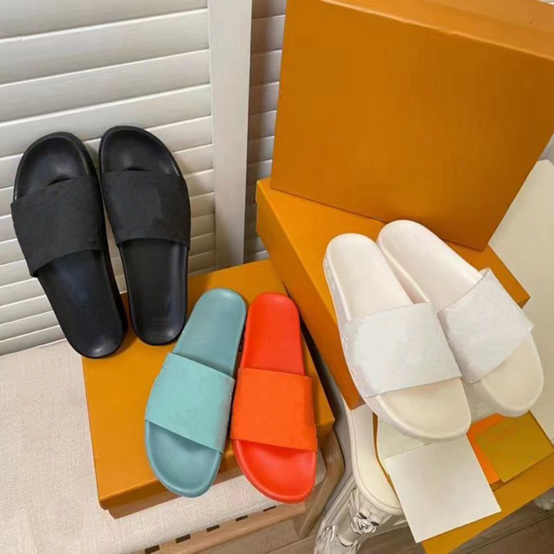 

Designer Pool Pillow Comfort Sandals Velcro Slippers Mule Fashion Show New Slipper Lady Nylon Shoes Strap Men Leather Sandal Sunset Flat Rubber Outsole Slides, With tag