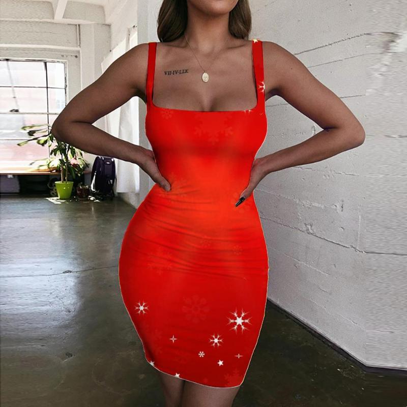 

Casual Dresses Giyu Christmas Dress Women Year Vestido Sexy Snowflake 3d Print Party Halter Sleeveless Womens Clothing Plus Size BeachCasual, Aad-sdj-10023
