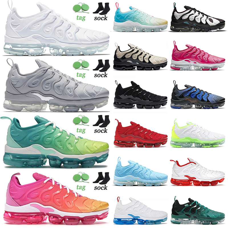 

Top Quality Tn Plus Sports Running Shoes Triple White Cool Grey Lemon Lime Summer Sunset Since 1972 Griffey Cherry University Blue Mens Women Tuned Sneakers Size 36-47, C22 40-47