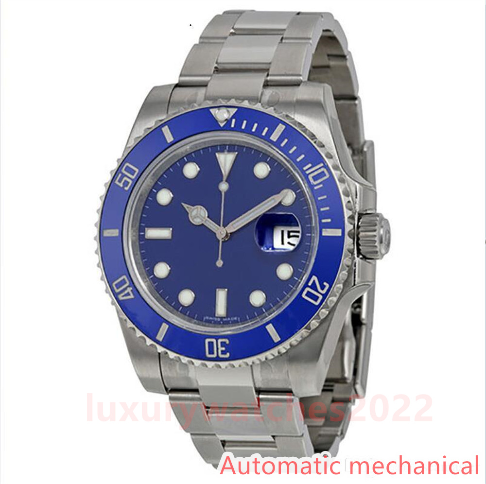 

Classic Mens Watch 40mm Ceramic Bezel Limited Ref.116400 Automatic Mechanical Sapphire Glass Anniversary Stainless Glide Lock 2813 movement Wristwatch