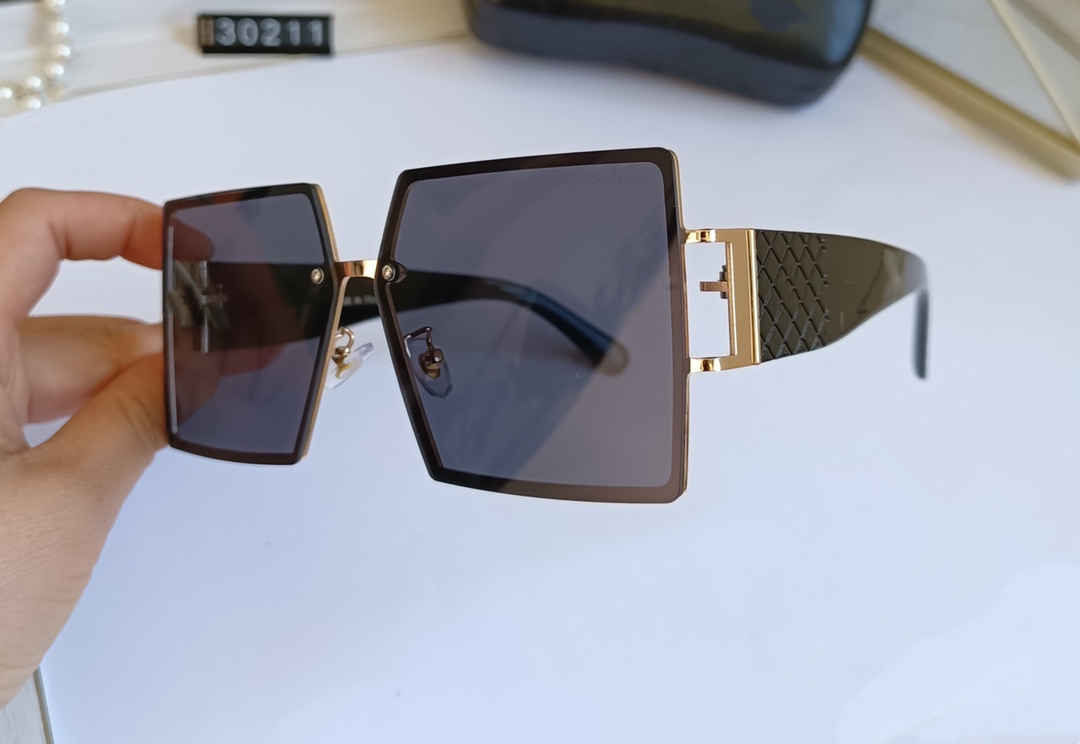 

Luxury Designer Oversized Sunglasses Women Men Brand Polarized UV400 Lens Sun Glasses Fashion Big Square Semi Frame Vintage Eyewear With Box