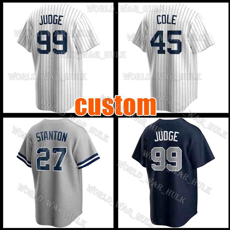 

99 Aaron Judge Baseball Jersey New 45 Gerrit Cole 26 DJ LeMahieu Yankees 2 Derek Jeter 2022 27 Giancarlo Stanton Jerseys York 13 Joey Gallo Gleyber Torres Mens Rivera, Men custom new cool base(y j-no name)