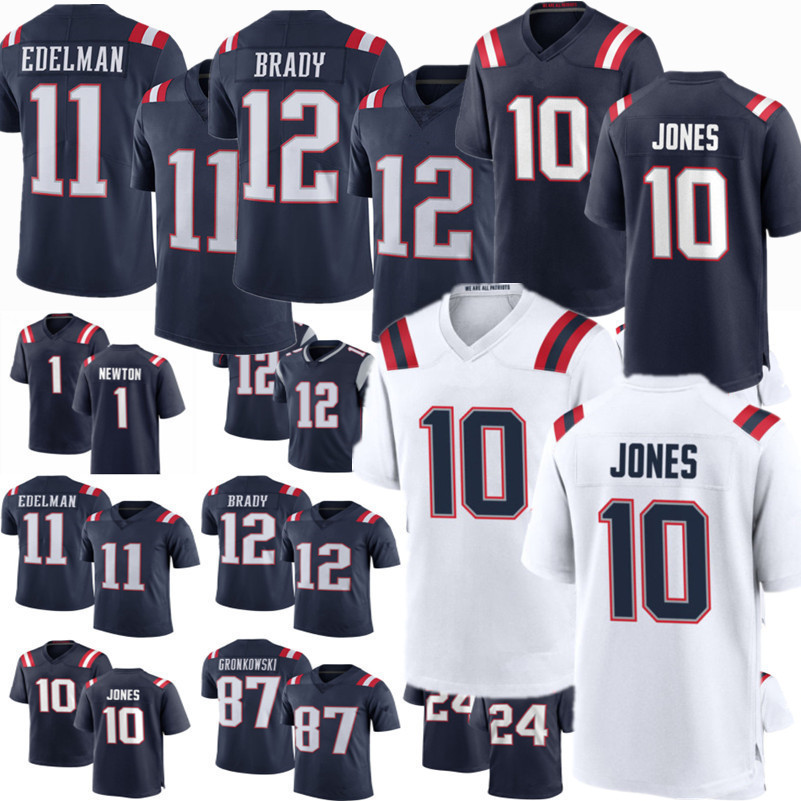 

10 Mac Jones jersey New Englands''Patriots''men women youth 12 Tom Brady 87 Rob Gronkowski 11 Julian Edelman 24 Stephon Gilmore Football Jerseys, Color