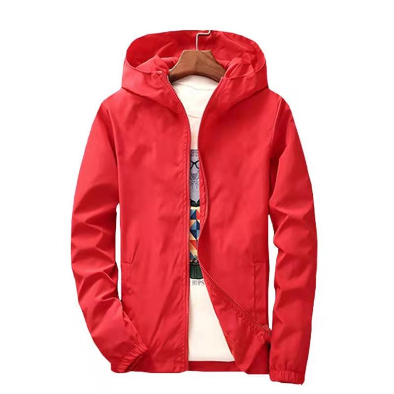 

Men' Jackets Spring Men' Jacket Coat Casual Solid Color Hooded Clothing JacketMen, Picture color