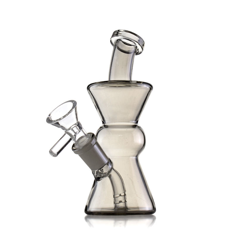 

5.8 inches bent type hookah grey color dab rig with diffused downstem percolator and 14mm female joint