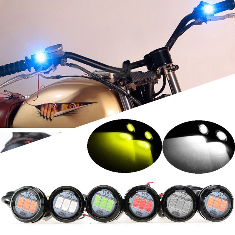 

2pcs 12V Motorcycle Eagle Eye Flash Light LED DRL Daytime Running Light Car Fog Bulb Reverse Backup Parking Turn Signal Lamp