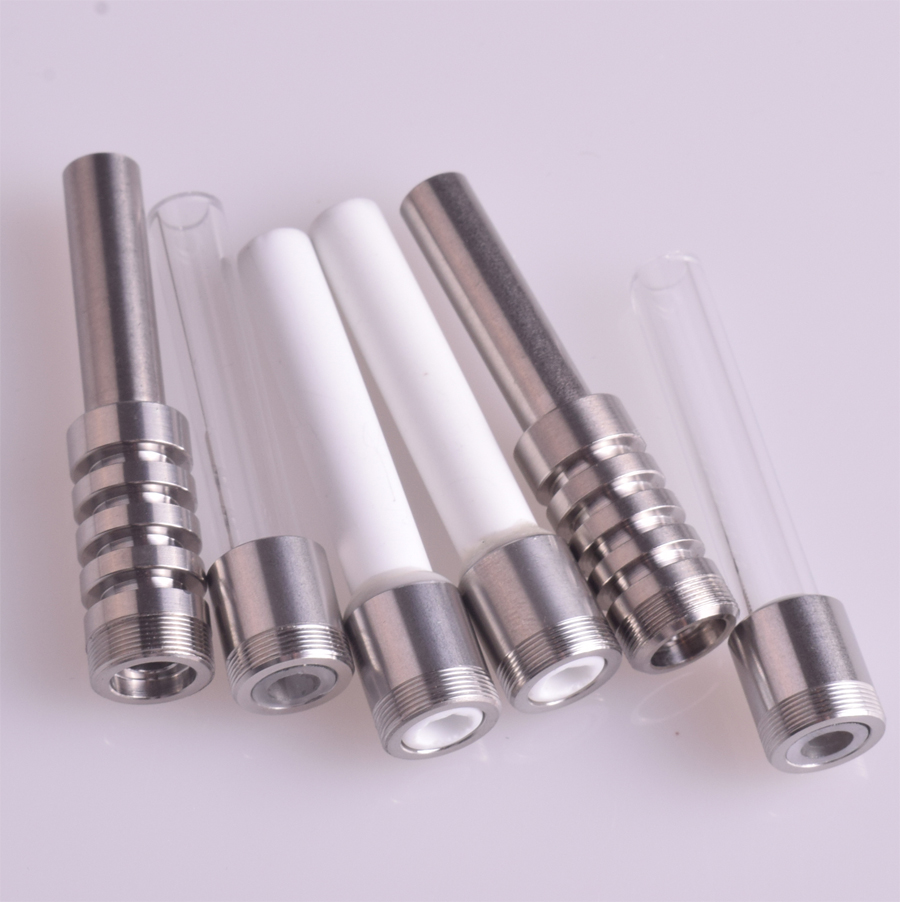 

Smoking Replacement 510 Thread Ceramic Quartz Titanium Tip Nails For Nectar Collector Glass Hand Pipes Gr2 Titanium Nail