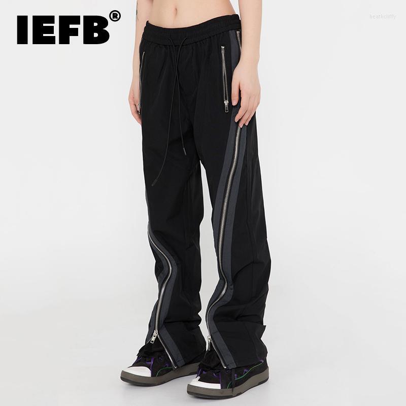 

Men's Jeans Streetwear Chic Side Full Zip Casual Pants Vibe Style Loose Flared For Men 2022 Elastic Waist Spring Trousers 9Y9009Men's Heat22, Black