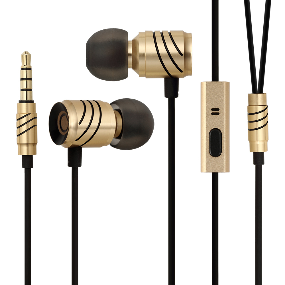 

GGMM Full Metal Noise Isolating Earbuds Wired Headphones With Mic 3.5 Universal Clarity Rich Bass In Ear Earphones For Phones, C700rosegold