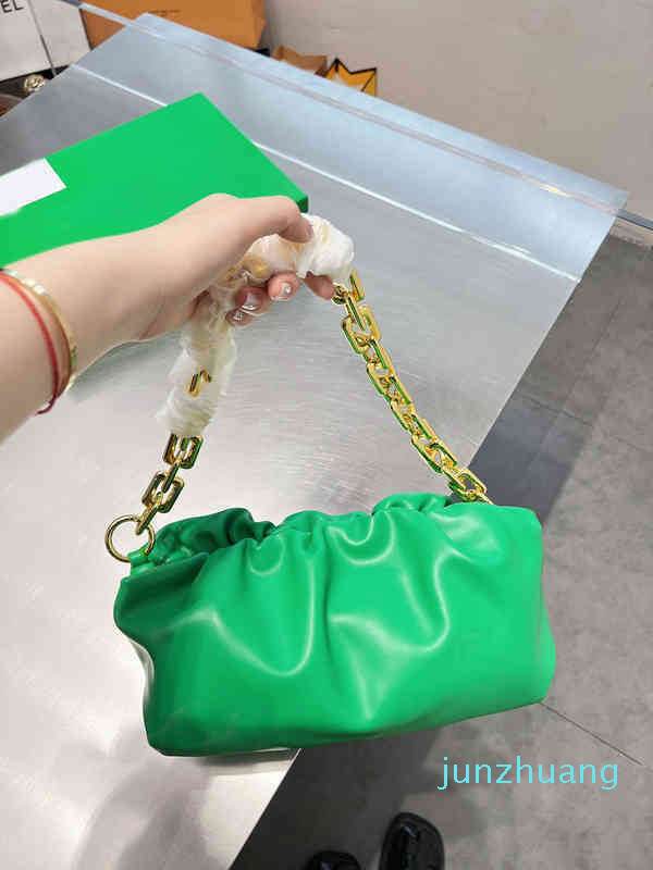 

Designer -Bag Women Famous Designer Brand Soft Genuine Leather Ladies Pouch Big Metal Chain Messenger HandBag Luxury Tote 2022, Pink