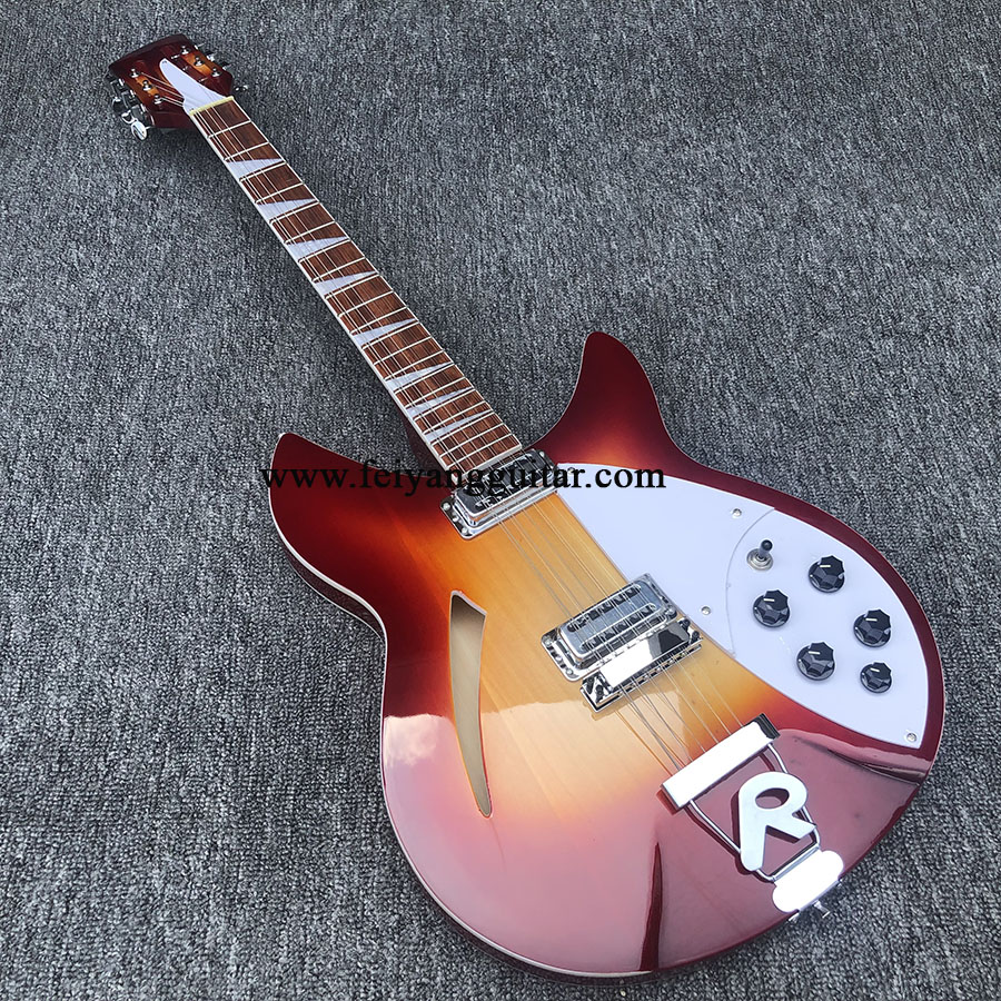

360electric guitar 12 string guitar half-empty sunset paint high quality