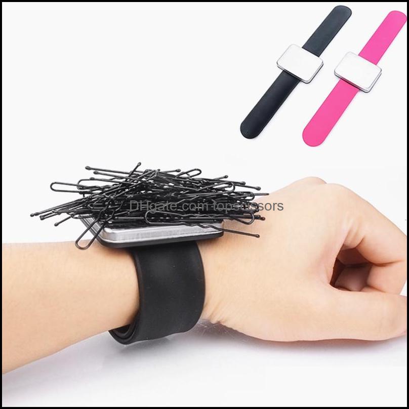 

Hair Bun Maker Accessories Tools Products Professional Salon Magnetic Bracelet Wrist Band Strap Belt Clip Holder Barber Hairdressing Styli