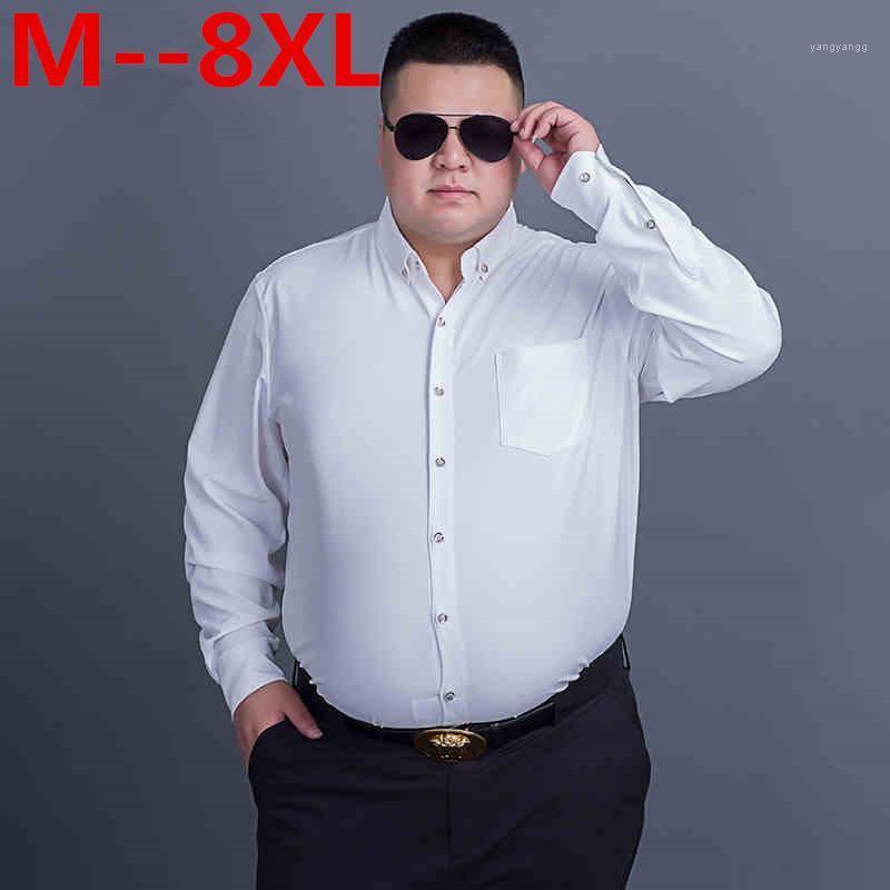 

Men Shirt Male High Quality Long Sleeve Shirts Brand Casual Solid Color Business Loose Fit Black Camisa Masculina Men's