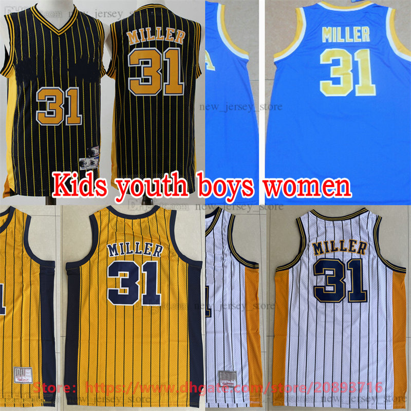 

Kid youth boys Man Women Mitchell and Ness 1998-99 Basketball Jason 55 Williams Jersey White 98-99 Chris 4 Webber Jerseys Retro Reggie 31 Miller Stitched Black Yellow, Ad retro (with team logo)