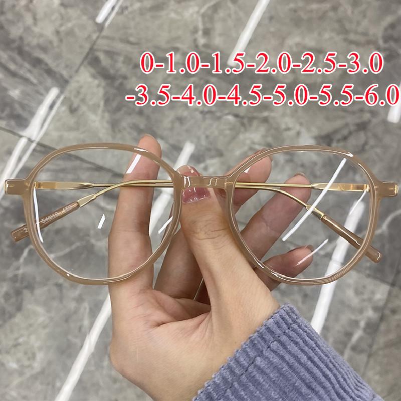 

Sunglasses Women Men Myopia Glasses Round Computer Prescription Eyewear Short-sighted Clear Lens Eyeglasses Eye Frames For WomenSunglasses