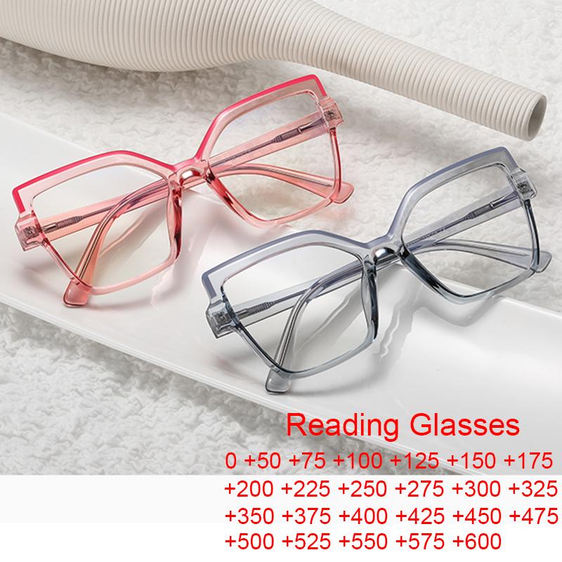 

Sunglasses Fashion Oversized Square Glasses Presbyopia Women Luxury Trend Anti Blue Light Female Computer Reading Clear FrameSunglasses