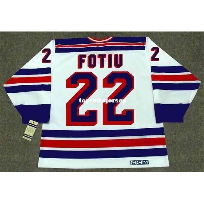 

Wholesale Mens Nick Fotiu 1982 Ccm Vintage Home Cheap Retro Hockey Jersey, White