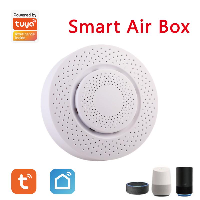 

Smart Home Sensor Tuya Wifi Zigbee Air Box Carbon Dioxide Detector CO2 Gas Formaldehyde VOC Temperature Humidity APP Control