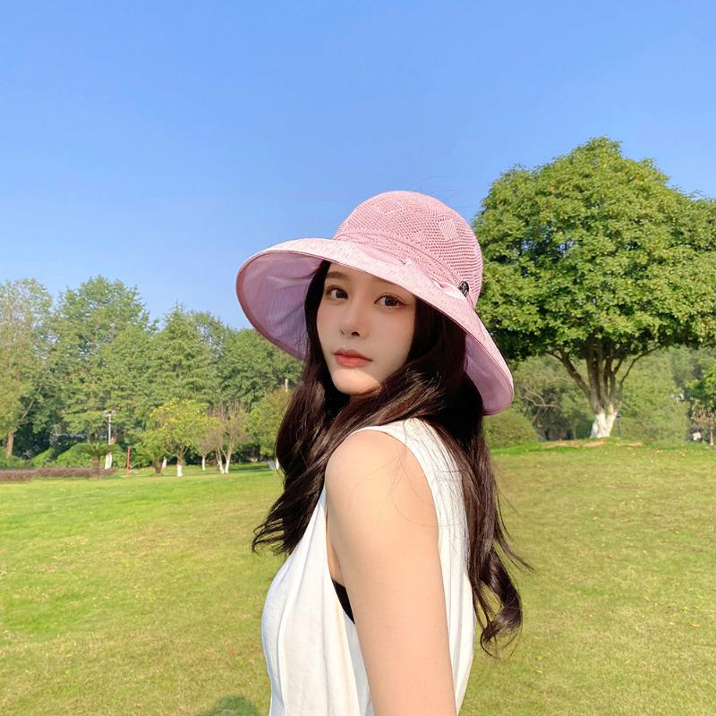 

Wide Brim Hats Visor Cap Accessories Summer Woman Hat Ladies Rear Fork Straw Beach Sun Hiking HatWide, Beige