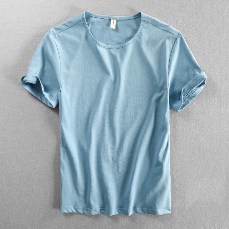 

Men's T-Shirts Summer Fashion Men Short Sleeve Simple Casual Loose Daily Solid Color All-Match Sportswear Breathable O-Neck Male T-ShirtsMen, Yellow