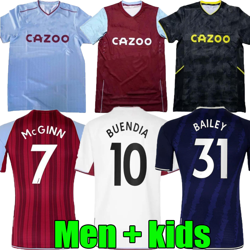 

2022 2023 Aston Villaes Coutinho WATKINS BUENDIA Soccer Jerseys 21 22 23 black blue McGINN EL GHAZI WESLEY DOUGLAS LUIZ MINGS KONSA M.TREZEGUET Football shirt, 22/23;away