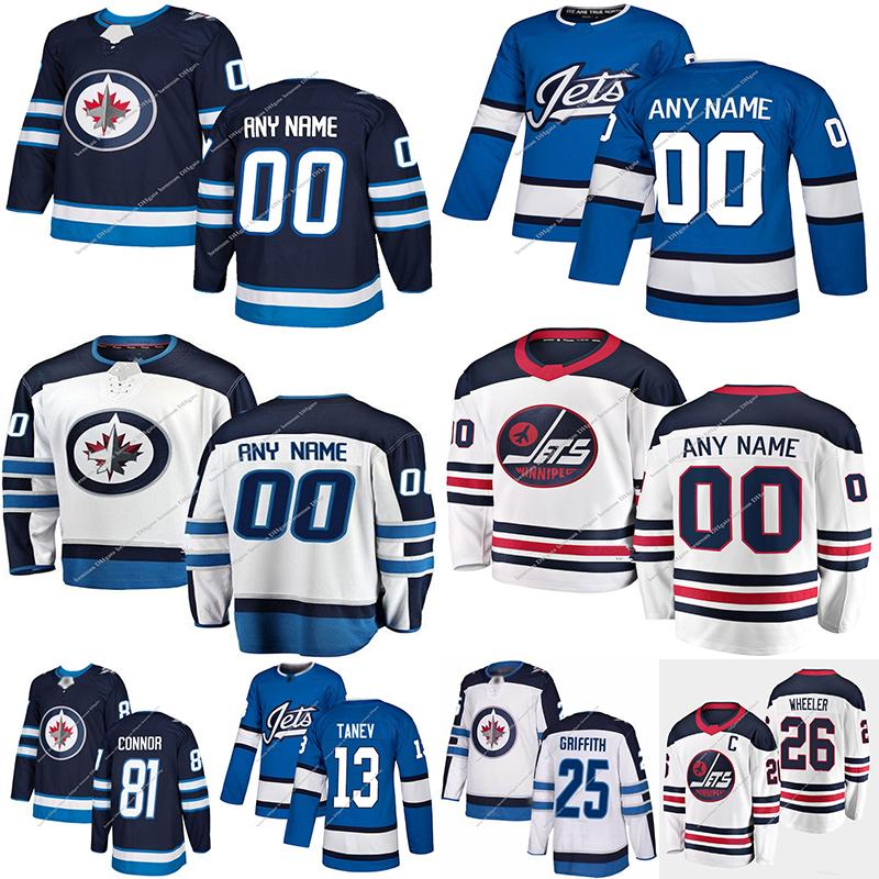 

college Winnipeg Jets jerseys 26 Blake Wheeler 29 Patrik Laine 33 Dustin Byfu glien 55 Mark Scheifele custom any number any name hockey jers, White