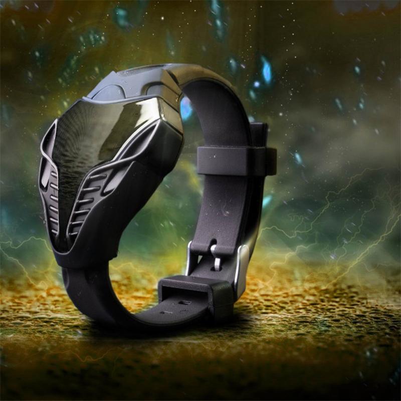 

Wristwatches Silicone LED Digital Watches For Men Triangle Dial Snake Head Sports Wristwatch Fitness Casual Electronic Clock Reloj Hombre, White