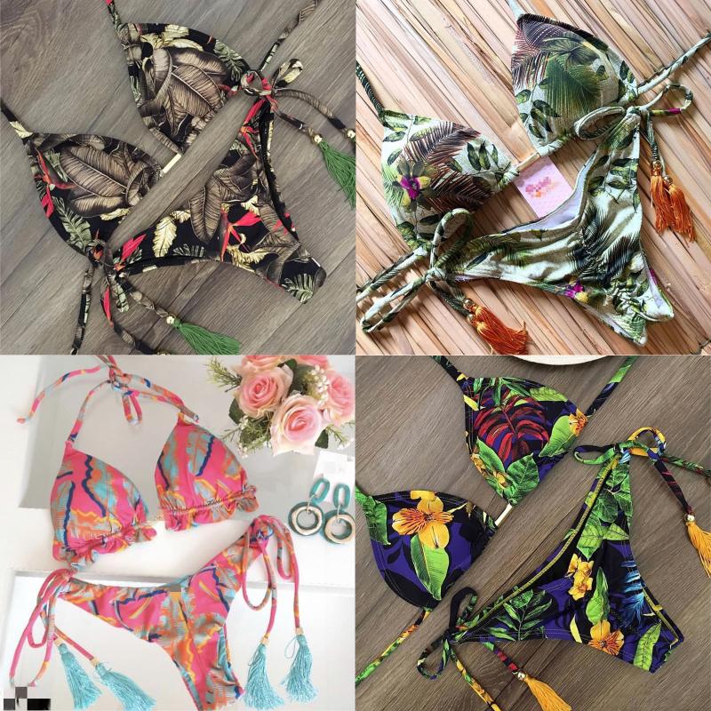 

Women' Swimwear Sagace Europe And The United States Split Three-point Swimsuit Spring Printing Bikini Sexy, Rd