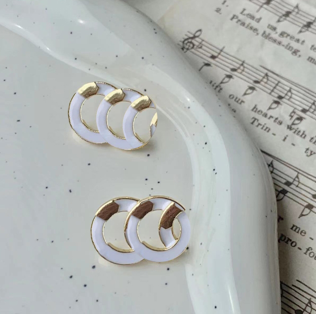 

20style Design High Quality Double Letter Stud Classic Long Dangle Drop Earrings Pearl Crystal Rhinestone Earring Wedding Party Fashion Jewelry