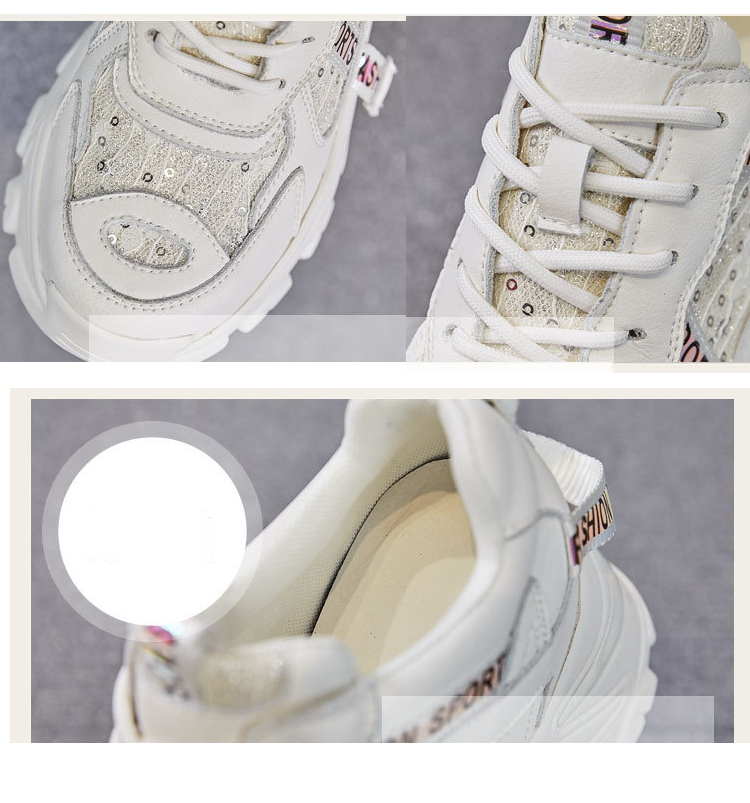 

2022 Genuine Leather Women Shoes Chunky Sneakers Platform Wedge Women Summer Shoes Spring Autumn Air Mesh Beathable, White