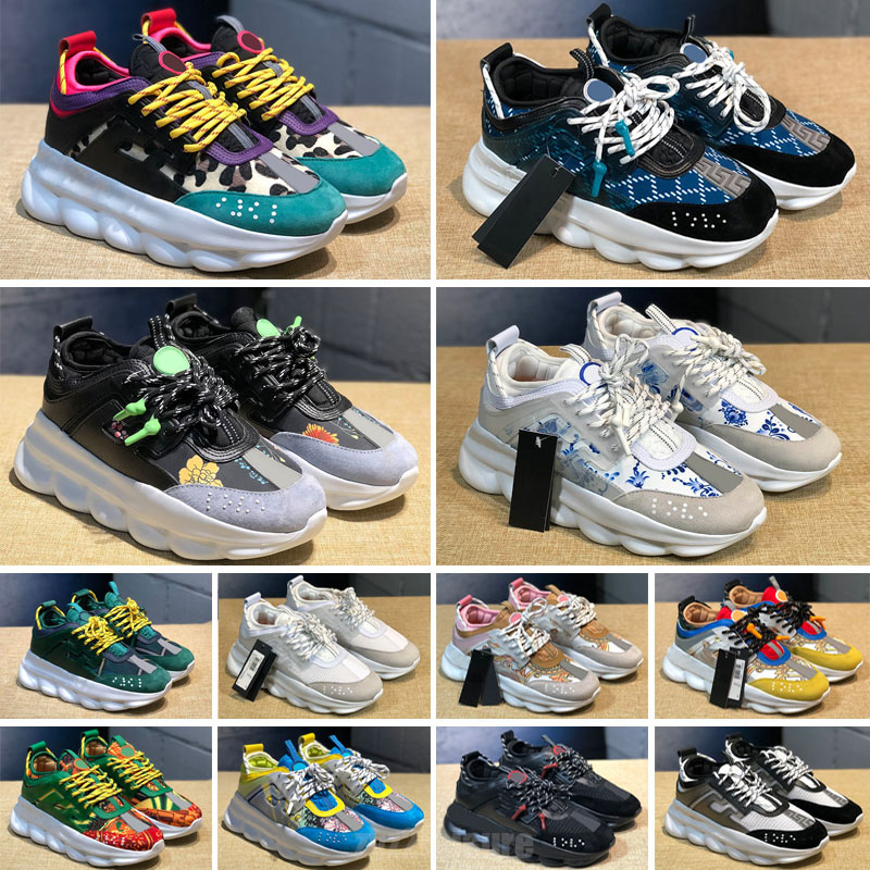 2023 Designer Italie Chaussures décontractées Réaction de qualité supérieure Bijoux Wild Chain Link Trainer Sneakers EUR 36-45 2024