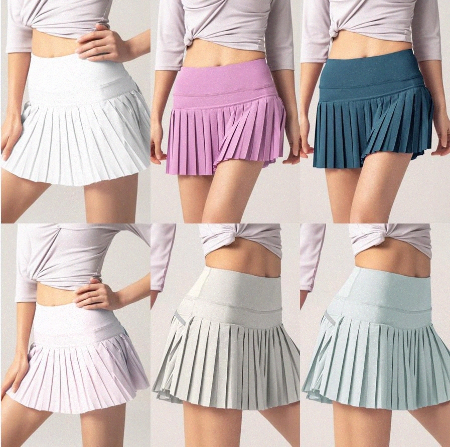 

2023 Designer Summer womens miniskirt short skirt Tennis Skirt Yoga Shorts Gym Clothes Women Running Sports Fitness Golf Skirts with Pocket Sexy