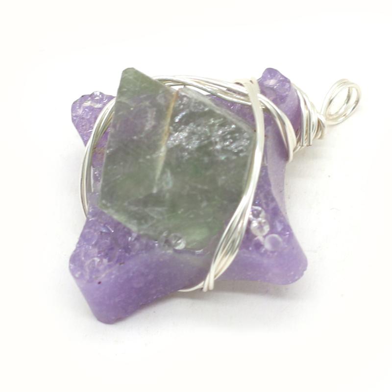 

Pendant Necklaces Natural Stones Gems Irregular Stars Diamond Amethyst Handmade Crafts DIY Necklace Jewelry Accessories Gift Making