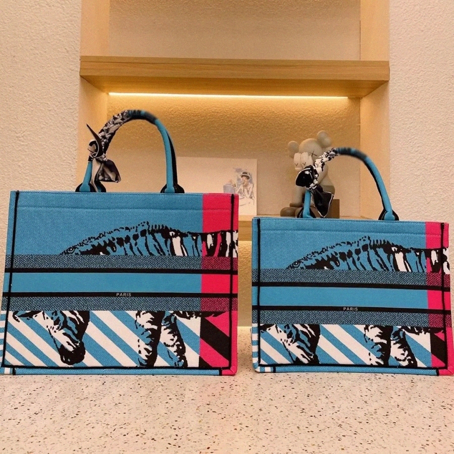 

Classic Jungle Pop Totes Bags High Quality Canvas Shopping Women Handbags Luxurys Designers Trend Large Capacity Printing Pattern o6b0#, Customize