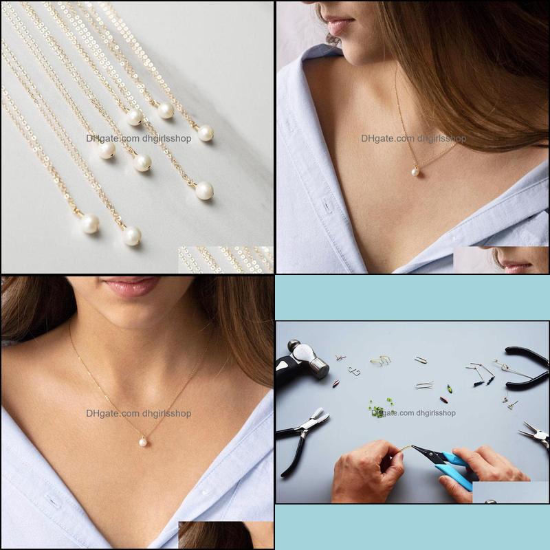 

Pendant Necklaces Pendants Jewelry 925 Sier/Gold Filled Pearl Handmade Choker Collier Femme Kolye Colla Dh0Hc
