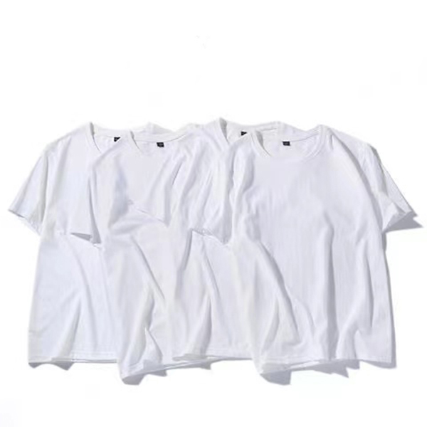 round neck solid color T shirt summer cotton bottoming short sleeved mens and womens half-sleevedH4f69