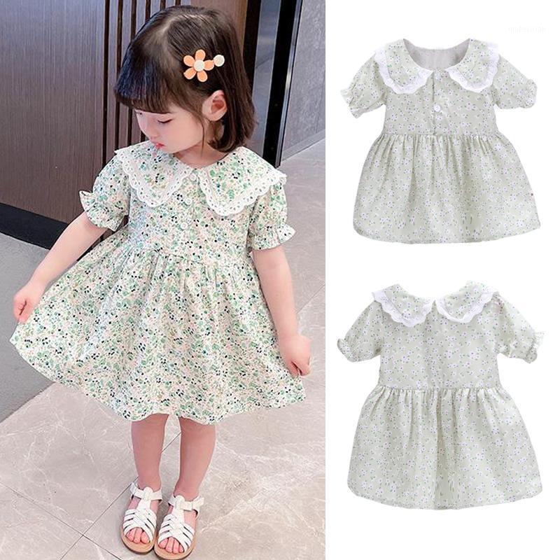 

Girl's Dresses IENENS Baby Girl Short Sleeves Dress Toddler Clothes 9 12 18 24 Months Mini Infant Summer Clothing Kids Princess, Green